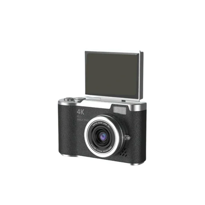 BUĞZ Kompakt 4K Dijital Kamera 48 MP Sensör 8X Zoom Flip Ekran Vlog ve Selfie Uyumlu