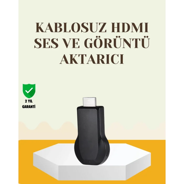  Kompakt HDMI Kablosuz Dongle – 1080p Görüntü ve Plug‑and‑Play Kurulum