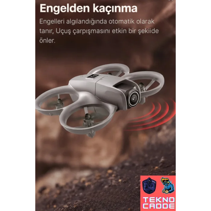BUĞZ Kompakt Kumandalı Drone, 50 Metre Uçuş Mesafesi ve 480P Kamera Özelliği ile Gri Renk Seçeneği
