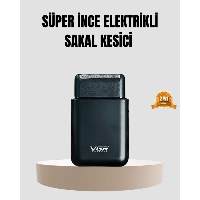 BUĞZ Kompakt Şarjlı Tıraş Makinesi Çift Yönlü Bıçaklı 45 Dakika Kullanım Süreli