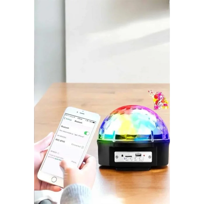 BUĞZ Kompakt Tasarımlı, Telefon Kontrollü Disko Topu Işıkları - Lisinya