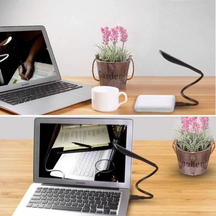 BUĞZ Kompakt USB Siyah 14 Ledli 3 Kademeli Dokunmatik Okuma Lambası