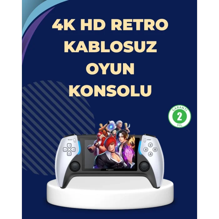  Kompakt ve Hafif Retro Oyun Konsolu 1000 Klasik Oyun Dahil