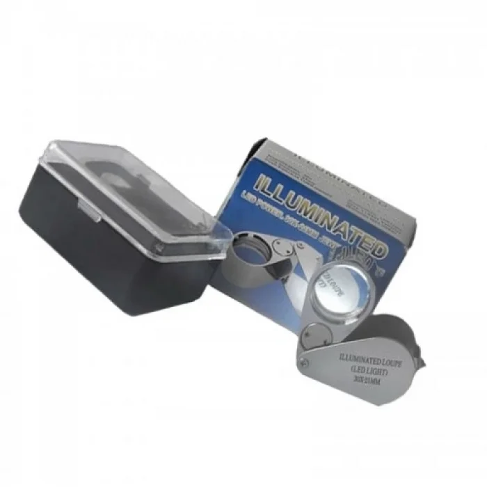 BUĞZ Kontrol, Için Özel Kutulu Metal Işıklı Lup 30x21