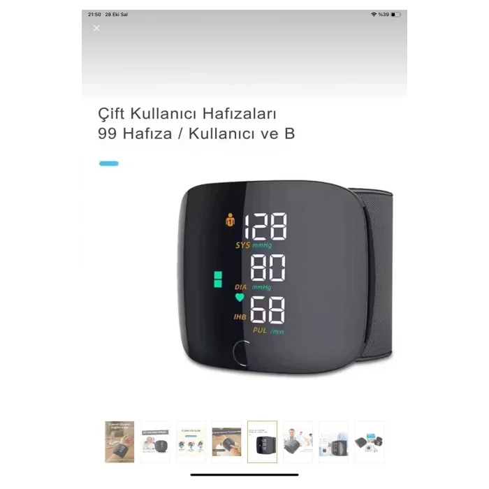 BUĞZ Konuşan Sesli Şarjlı Tansiyon Aleti Profil Kayıtlı Lcd Dokunmatik Ekran