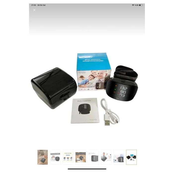 BUĞZ Konuşan Sesli Şarjlı Tansiyon Aleti Profil Kayıtlı Lcd Dokunmatik Ekran