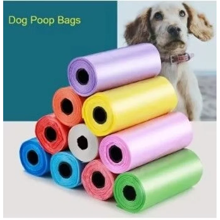 BUĞZ Köpek Dışkı Poşeti 4lü Düz Renk Set