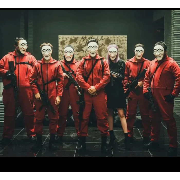 BUĞZ Koreli Hırsız Teatral Hahoe Maskesi - Para Heist Maskesi - Dali Maskesi