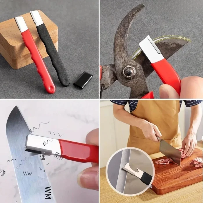 BUĞZ Koruyucu Kapaklı Keskin Makas Budama Makası Bıçak Bileme Aparatı Bileyici