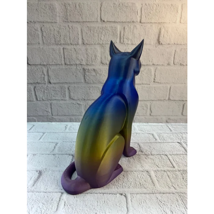 BUĞZ Koyu Rainbow Kedi Biblo Modern Salon ve Raf Dekoru - Lisinya