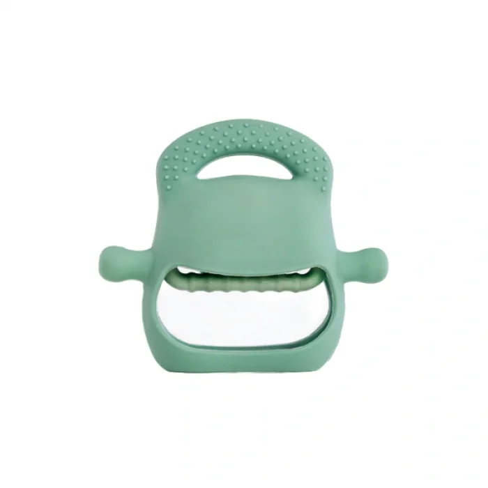 BUĞZ Koyu Yeşil Bebek Silikon Diş Kaşıyıcı