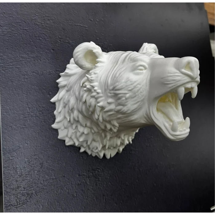 BUĞZ Krem Ayı Figürü Duvar Süsü Asılabilir Hediyelik Dekoratif 25x19 cm