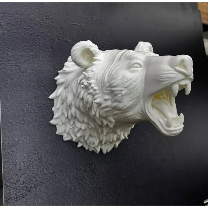 BUĞZ Krem Ayı Figürü Duvar Süsü Asılabilir Hediyelik Dekoratif 25x19 cm - Lisinya