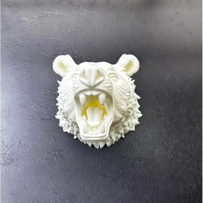 BUĞZ Krem Ayı Figürü Duvar Süsü Asılabilir Hediyelik Dekoratif 25x19 cm - Lisinya