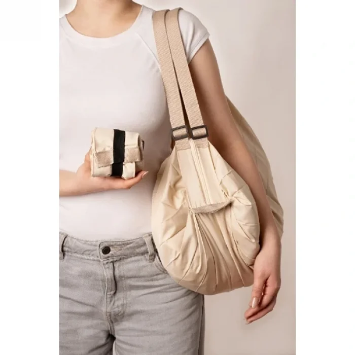 BUĞZ Krem Rengi Katlanabilir Seyahat Çantası