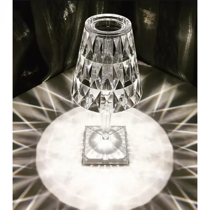 BUĞZ Kristal Abajur LED Kumandalı Ve Dokunmatik Masa Lambası