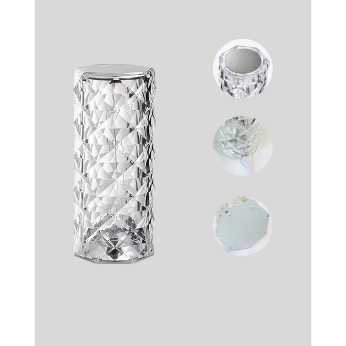 BUĞZ Kristal Tasarımlı RGB LED Gece Lambası – Kumandalı, Renk Değiştiren Dekoratif Işık - Lisinya