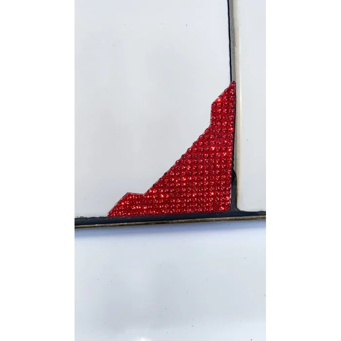 BUĞZ Kristal Taşlı Araba Kapı Köşe Koruyucu 2li Kırmızı
