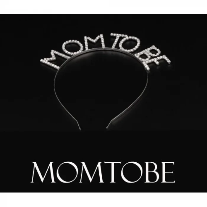  Kristal Taşlı Gümüş Renk Mom to Be Tacı Anne Tacı