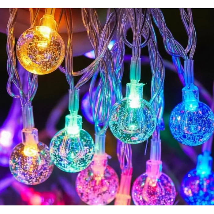 BUĞZ Kristal Top Gün Işığı Dekoratif Işık 5 Metre 28 LED