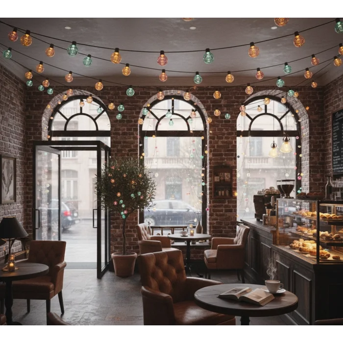 BUĞZ Kristal Top Gün Işığı Dekoratif Işık 5 Metre 28 LED