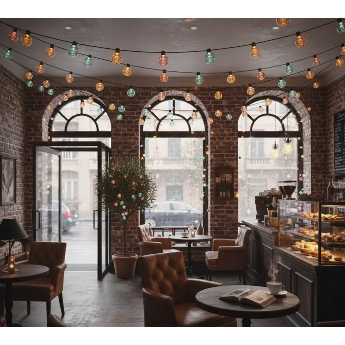 BUĞZ Kristal Top Gün Işığı Dekoratif Işık 5 Metre 28 LED