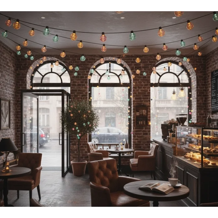 BUĞZ Kristal Top Gün Işığı Dekoratif Işık 5 Metre 28 LED