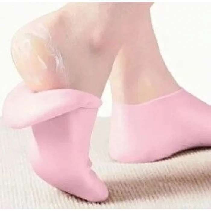 BUĞZ Küçük Boy Silikon Nemlendirici Ayak Bakım Çorabı Pembe