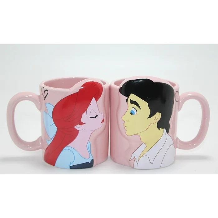 BUĞZ Küçük Deniz Kızı Ariel Ve Prens Eric 3d Çift Kupa Bardak Seti Alk4537