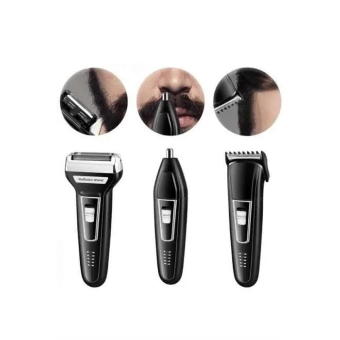  Kulak Burun Kıl Kesme Ense Yanak Tıraş Seti 3 Başlıklı Profesyonel