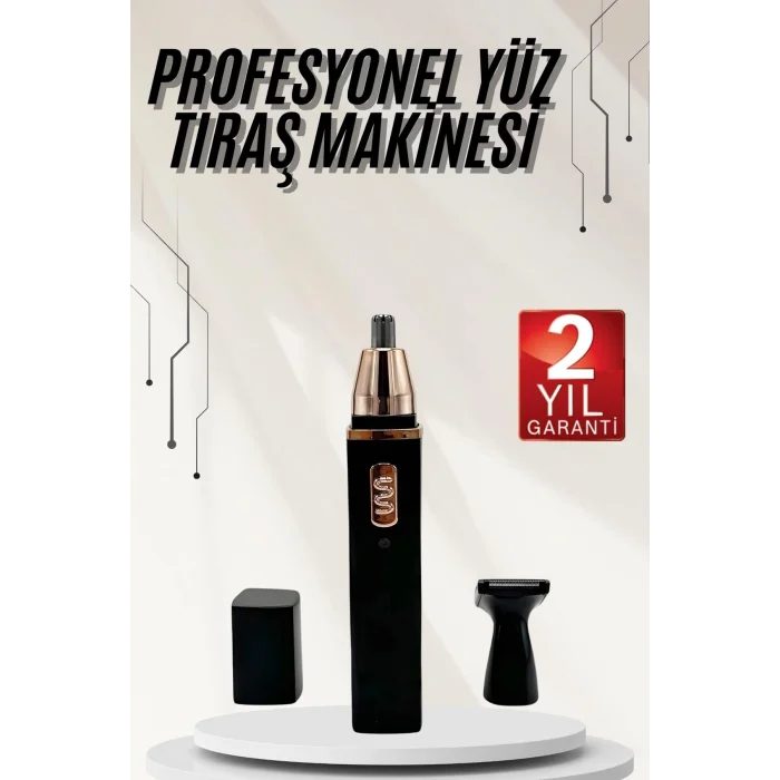 BUĞZ Kulak Burun Tıraş Makinesi Taşınabilir Şarjlı 3 Başlıklı Uzun Ömürlü