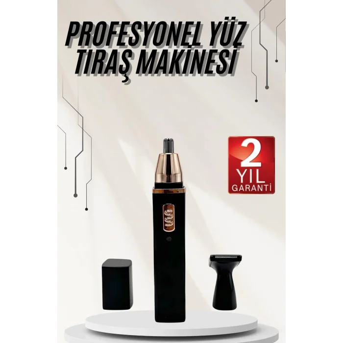  Kulak Burun Tıraş Makinesi Taşınabilir Şarjlı 3 Başlıklı Uzun Ömürlü