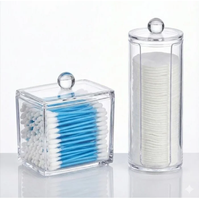 BUĞZ Kulak Çubuğu ve Makyaj Pamuğu Organizeri Set