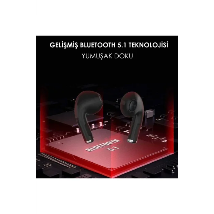 BUĞZ Kulak içi TWS Bluetooth 5.1 kulaklık siyah ANC mikrofonlu dokunmatik kontrollü 2 yıl garantili