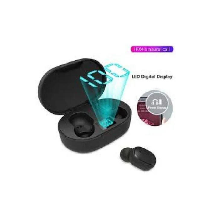 BUĞZ Kulak İçi TWS Bluetooth Kulaklık, Dokunmatik Kontrollü, Suya Dayanıklı Siyah Model
