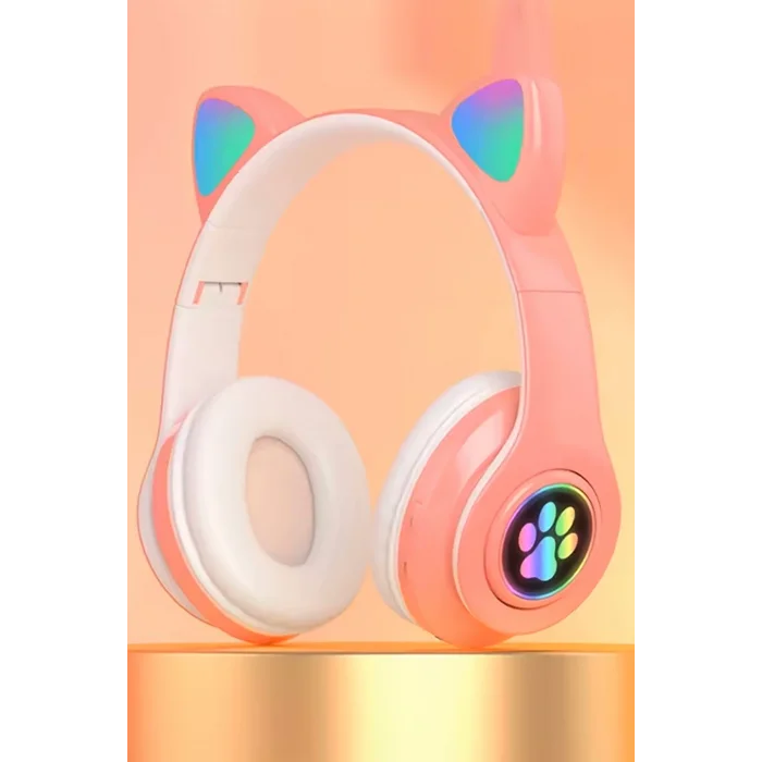 BUĞZ Kulak üstü Bluetooth Kulaklık - Renk: Pembe, Bluetooth Versiyon: 5.0, Mikrofon, Özellik: Kablolu