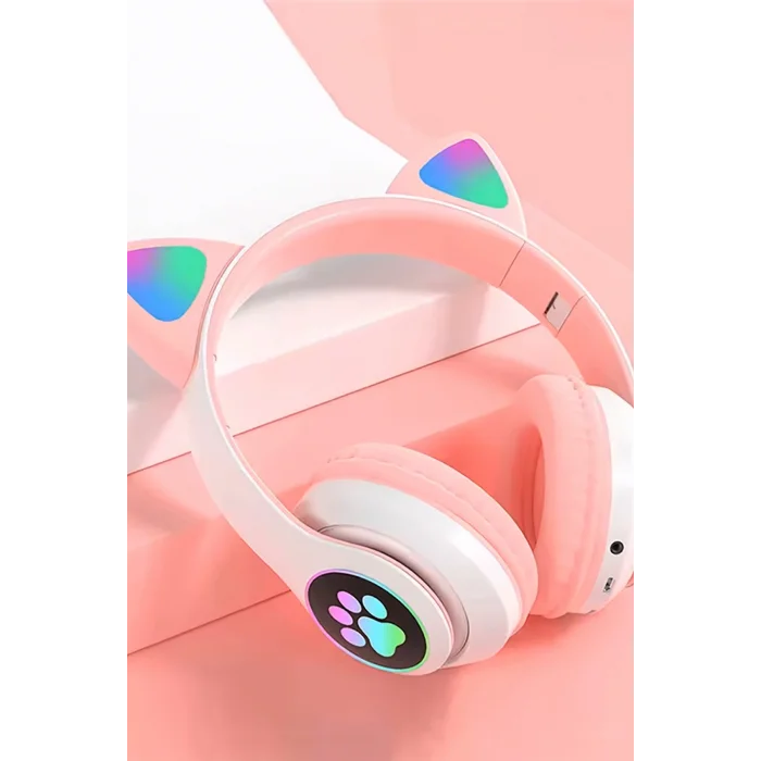 BUĞZ Kulak üstü Bluetooth Kulaklık - Renk: Pembe, Bluetooth Versiyon: 5.0, Mikrofon, Özellik: Kablolu
