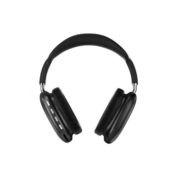 BUĞZ Kulak Üstü Kablosuz Bluetooth Kulaklık, Mikrofonlu ve SD Kart Girişli Siyah Tasarım