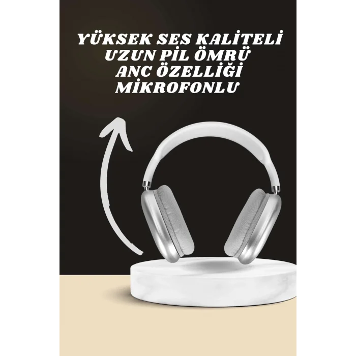 BUĞZ Kulak Üstü P9 Kablosuz Bluetooth Kulaklık ve 7 Kordonlu Akıllı Saat