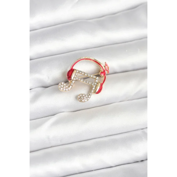 BUĞZ Kulaklıklı Nota Model Broş