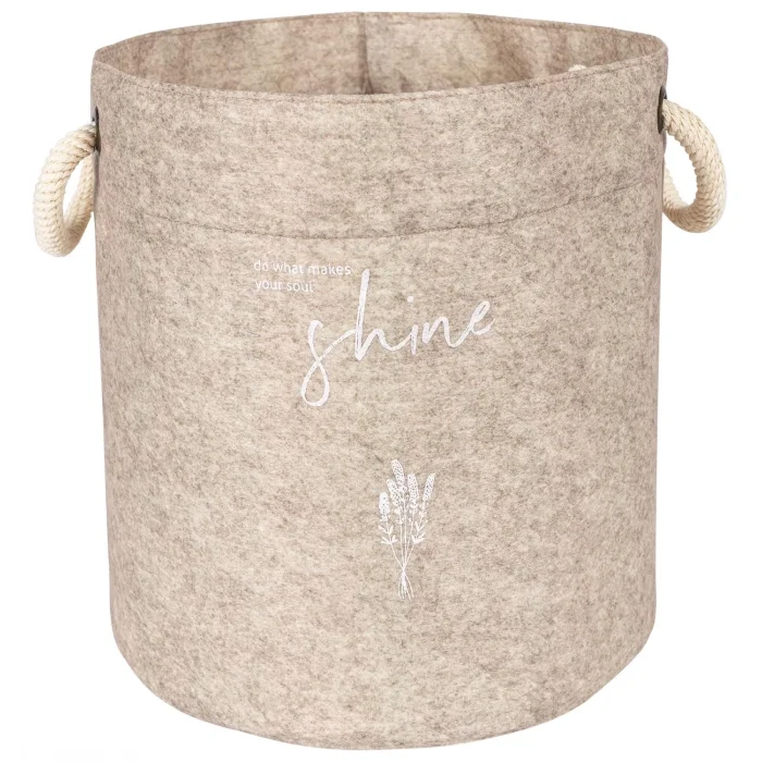  Kulplu Yuvarlak Düzenleyici Çok Amaçlı Kolay Taşınabilen Organizer Keçe Sepet (maxi) 03655