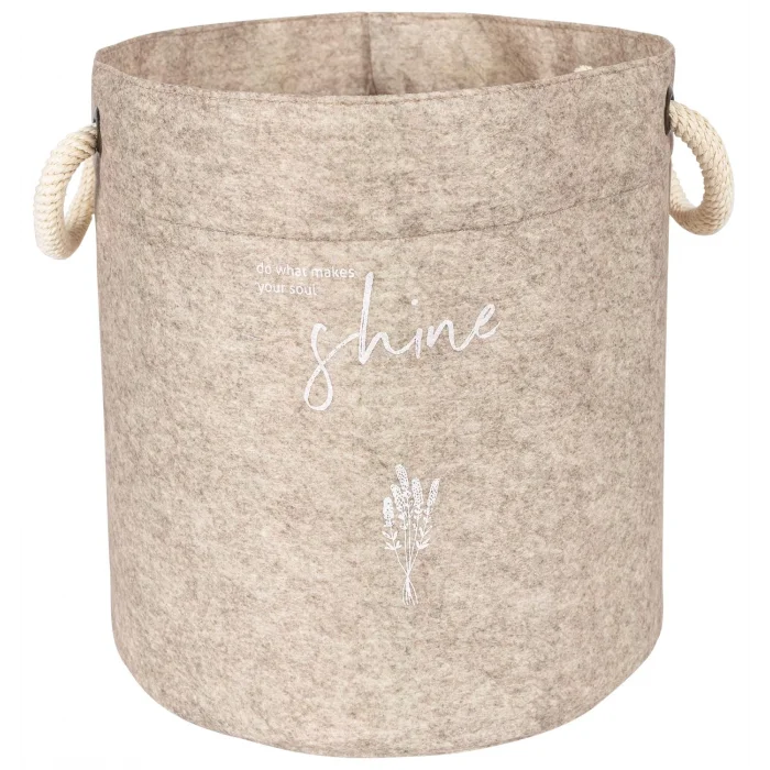 BUĞZ Kulplu Yuvarlak Düzenleyici Çok Amaçlı Kolay Taşınabilen Organizer Keçe Sepet (maxi) 03655 ( BUĞZ )