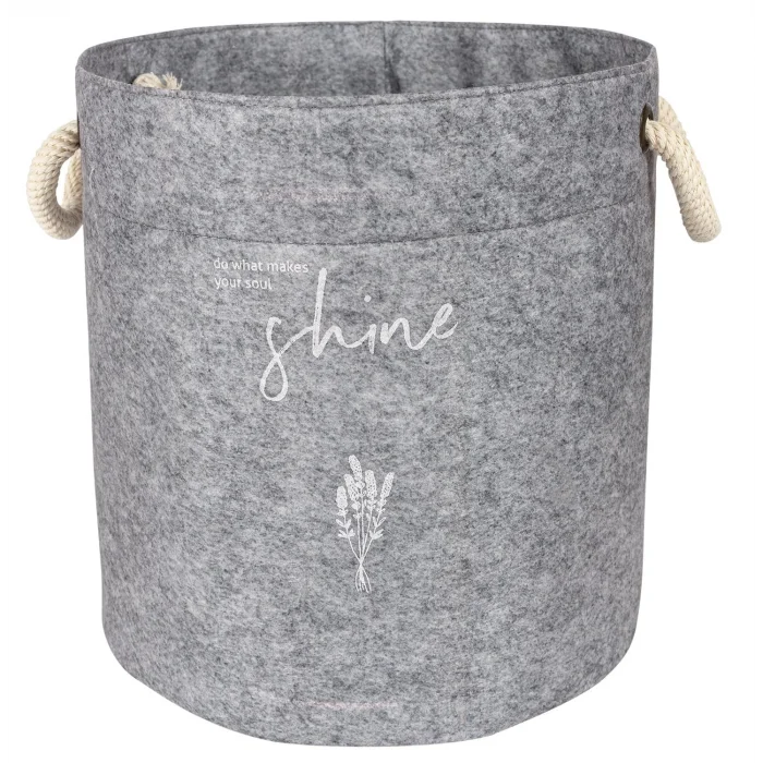 BUĞZ Kulplu Yuvarlak Düzenleyici Çok Amaçlı Kolay Taşınabilen Organizer Keçe Sepet (maxi) 03655 ( BUĞZ )