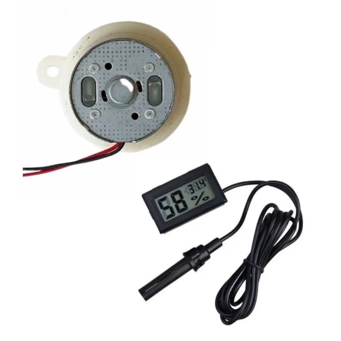  Kuluçka Makinesi Mini Viyol Çevirme Motoru 12 Volt Ve Nem Ölçer