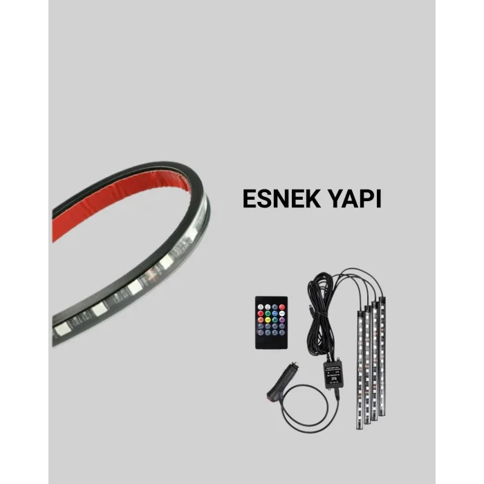 BUĞZ Kumandalı Araç LED Şerit Işıklar