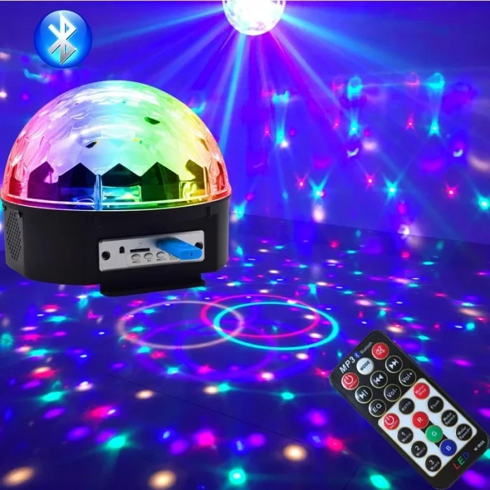 BUĞZ Küre Disko Topu Müzik Çalar Renkli Lazer Işıklı Bluetooth Bx40