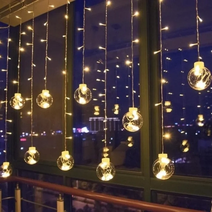 BUĞZ Küre Toplu Perde Led Işık Mz-16-21