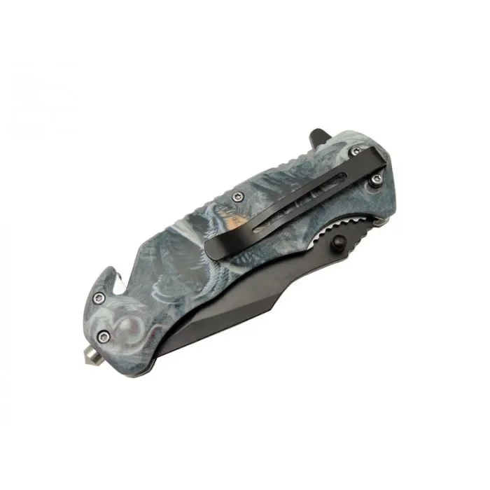 BUĞZ Kurtarma Çakısı 21,5 Cm Yarı Otomatik , Kemerlikli