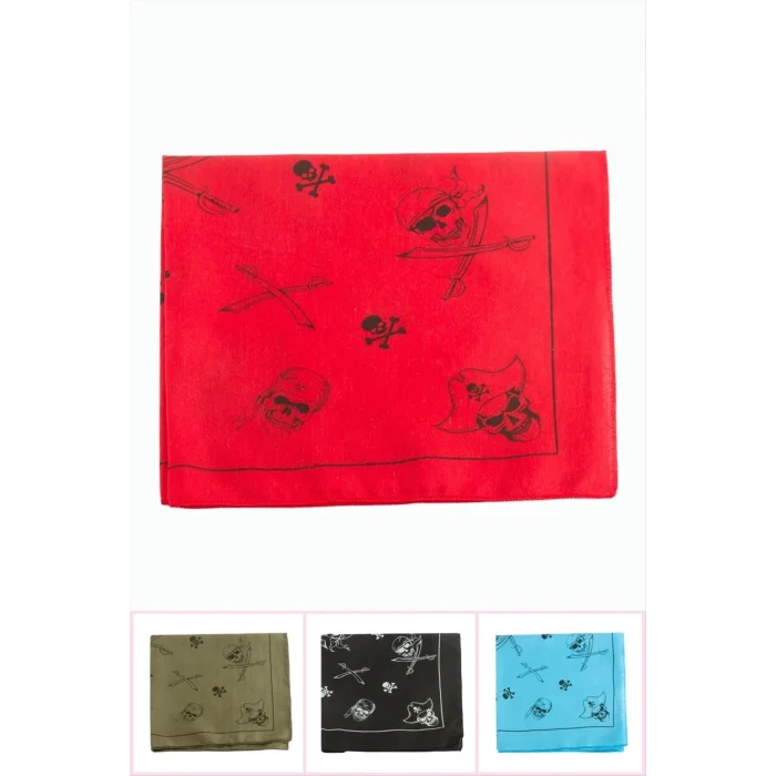 BUĞZ Kuru Kafa Desenli Keten Bandana 50*50