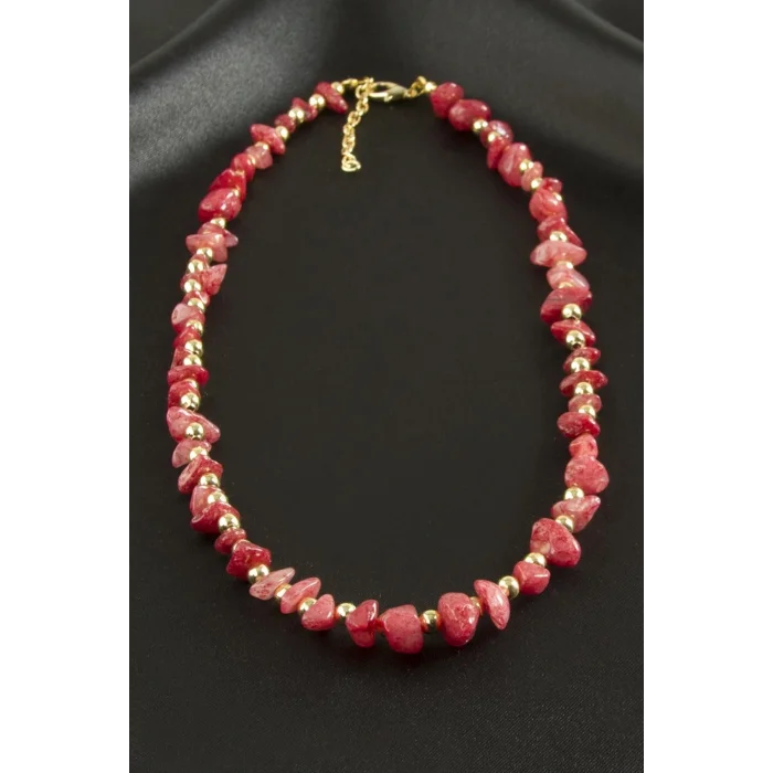 BUĞZ Kuvars Kırık Doğaltaş Kolye